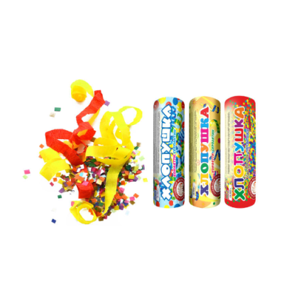 Набор ( 3конф.+3серп.) Набор хлопушек купить в Светогорске | svetogorsk.salutsklad.ru