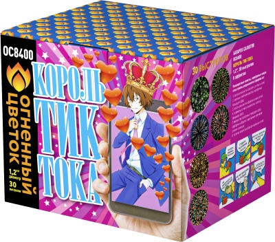 Король Тик-Тока Батарея салютов купить в Светогорске | svetogorsk.salutsklad.ru